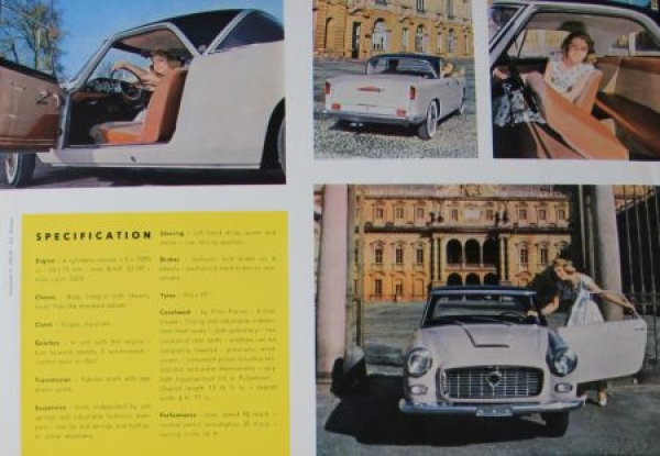Lancia Appia Coupe Serie 2 Modelprogram 1958 Carbrochure (6927)